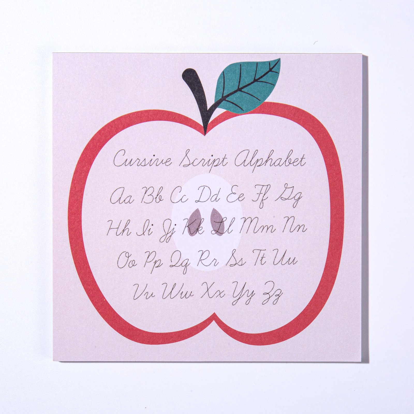 Handwriting Practice Memo Pad-Apple Shape